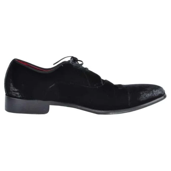 Dolce & Gabbana - RUNWAY Baroque Velvet Shoes Black/Red-8